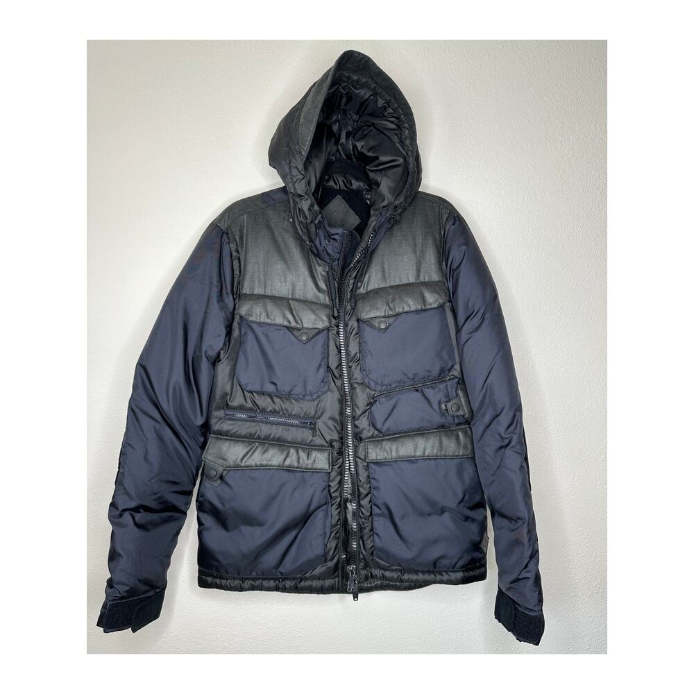 Moncler Black Folgore Down Jacket Hooded Multi-Pocket Retail $1565 4 / XL